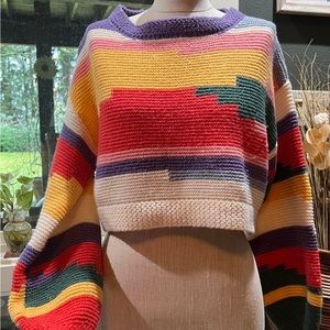 Multi color cropped sweater